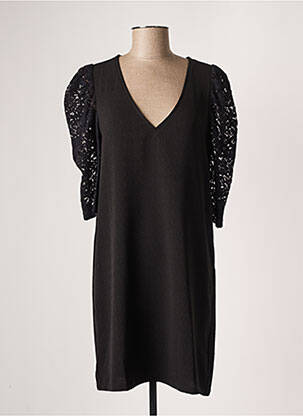 Robe courte manches 3/4 manches 3/4 noir LA PETITE ETOILE femme