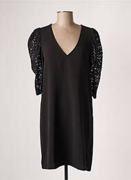 Robe courte manches 3/4 manches 3/4 noir LA PETITE ETOILE femme