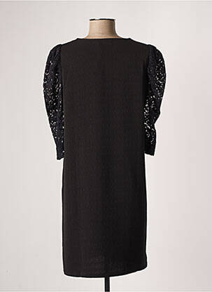 Robe courte manches 3/4 manches 3/4 noir LA PETITE ETOILE femme