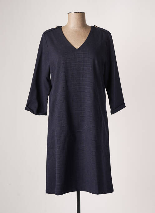 Robe mi-longue manches 3/4 manches 3/4 bleu DIPLODOCUS femme