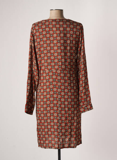 Robe mi-longue marron DIPLODOCUS femme