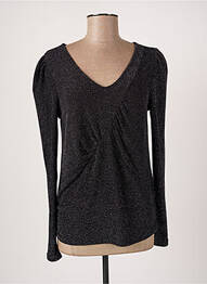 Top stretch manches longues noir CREAM femme