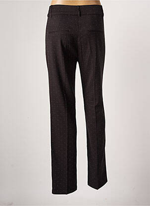 Pantalon droit tissage popeline taille normale noir FRANSA femme