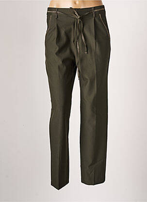 Pantalon chino tissage popeline taille normale vert GRACE & MILA femme