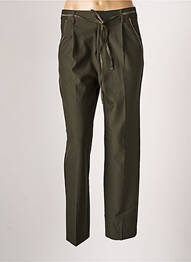 Pantalon chino tissage popeline taille normale vert GRACE & MILA femme