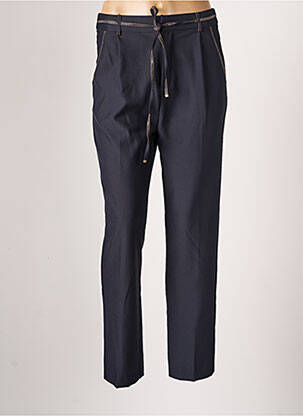 Pantalon chino tissage popeline taille normale bleu GRACE & MILA femme