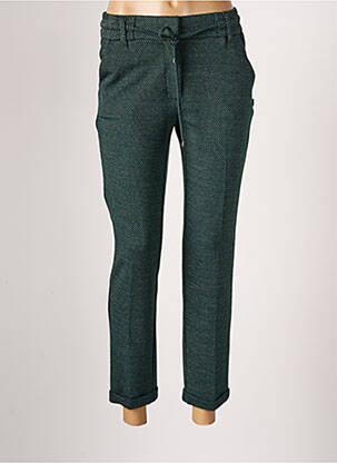 Pantalon chino tissage popeline taille normale vert DIPLODOCUS femme