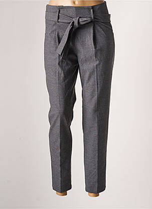 Pantalon droit stretch taille normale gris F.A.M. femme