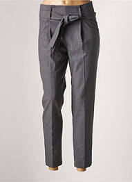 Pantalon droit stretch taille normale gris F.A.M. femme