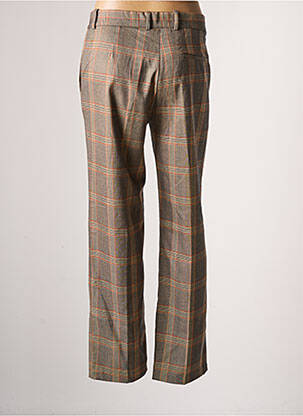 Pantalon droit stretch taille normale marron F.A.M. femme