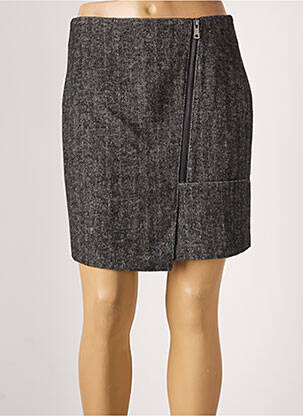 Jupe courte coupe droite gris YAYA femme