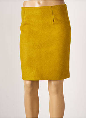 Jupe courte taille haute jaune ICHI femme