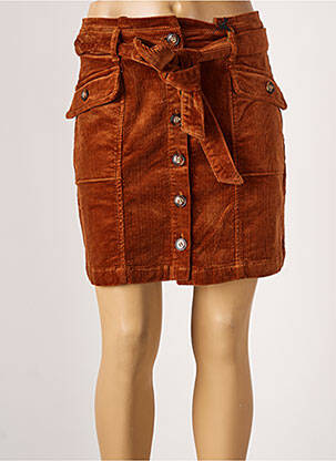 Jupe courte marron LA PETITE ETOILE pour femme