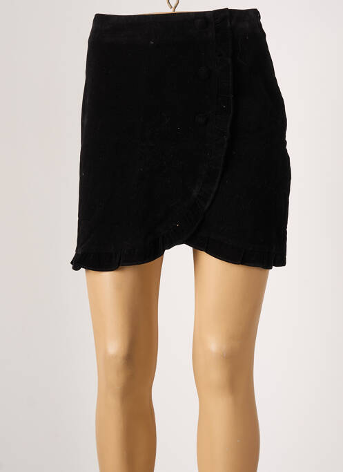 Jupe courte fermeture zip latéral noir LA PETITE ETOILE femme