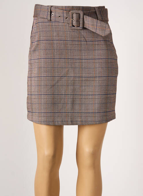 Jupe courte marron LA PETITE ETOILE pour femme