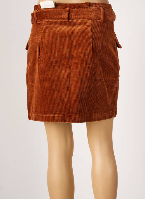 Jupe courte marron LA PETITE ETOILE pour femme