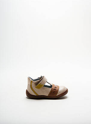 Sandales/nu pieds empiècements bout rond beige KICKERS garcon