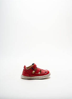 Sandales/nu pieds empiècements bout rond rouge KICKERS garçon