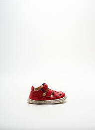 Sandales/nu pieds empiècements bout rond rouge KICKERS garcon