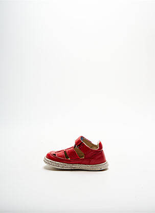 Sandales/nu pieds empiècements bout rond rouge KICKERS garcon