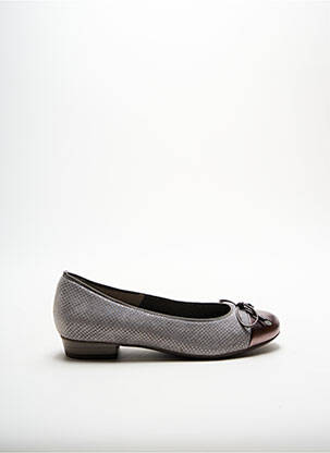 Ballerines tissage satiné talon plat jusqu'à 3cm gris ARA femme