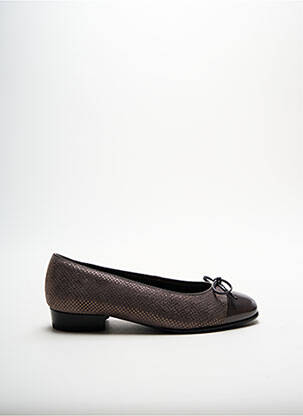 Ballerines tissage satiné talon plat jusqu'à 3cm gris ARA femme
