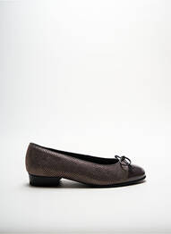 Ballerines tissage satiné talon plat jusqu'à 3cm gris ARA femme