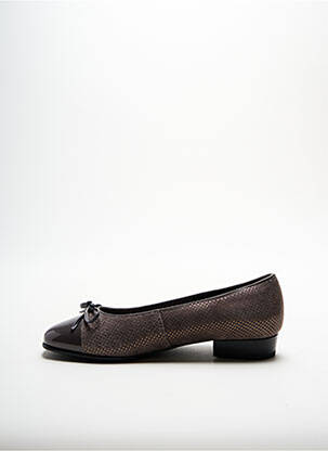 Ballerines tissage satiné talon plat jusqu'à 3cm gris ARA femme