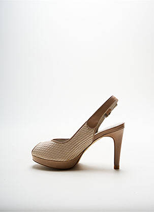 Sandales/nu pieds talon aiguille talon de 7 à 9cm beige PERLATO femme