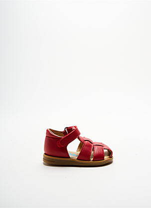 Sandales/nu pieds empiècements bout rond rouge ACEBOS garcon