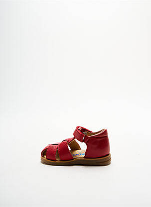 Sandales/nu pieds empiècements bout rond rouge ACEBOS garcon