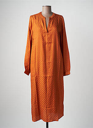Robe longue orange CREAM pour femme