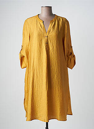 Robe mi-longue jaune CREAM pour femme