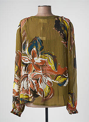 Blouse légère et transparente manches longues vert CREAM femme