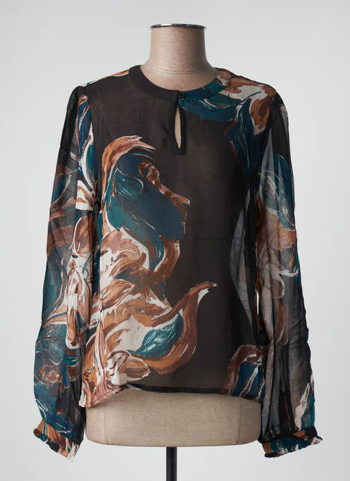 Blouse légère et transparente manches longues noir CREAM femme