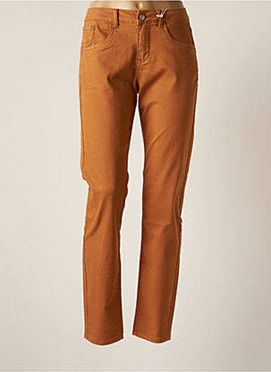 Pantalon slim stretch marron CREAM femme