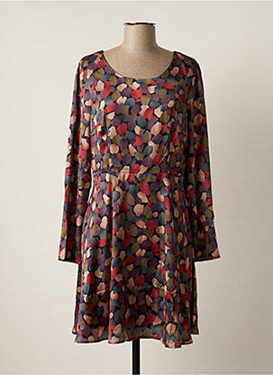 Robe courte fermeture zippée au dos manches longues violet MOLLY BRACKEN femme