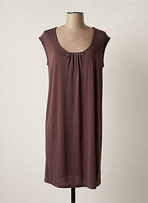 Robe courte manches courtes manches courtes marron LOLA ESPELETA femme