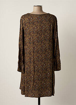 Robe courte manches longues manches longues marron LOLA ESPELETA femme