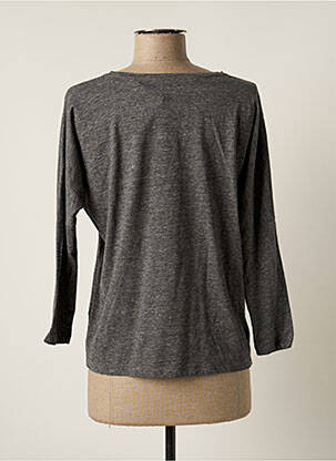 T-shirt manches 3/4 manches 3/4 gris ADISHATZ femme