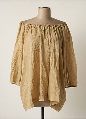 Blouse légère et transparente manches 3/4 vert SCHOOL RAG femme