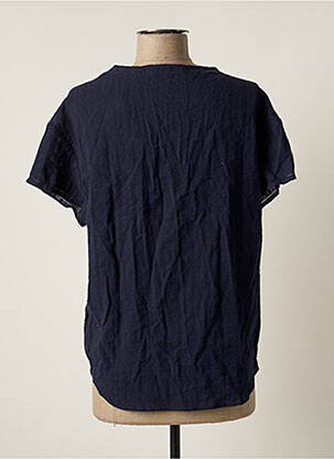 Blouse col v manches courtes bleu TEDDY SMITH femme