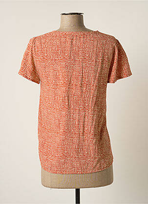 Blouse tissage popeline manches courtes orange DIPLODOCUS femme