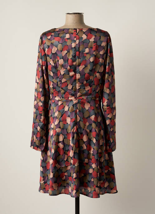 Robe courte coupe évasée manches longues violet MOLLY BRACKEN femme
