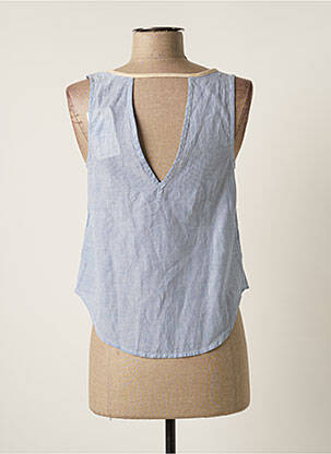 Top tissage crêpe sans manche bleu TEDDY SMITH femme