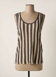 Débardeur stretch sans manche beige TEDDY SMITH femme