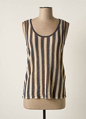 Débardeur stretch sans manche beige TEDDY SMITH femme