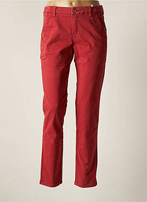 Pantalon chino tissage popeline taille normale rouge LOLA ESPELETA femme