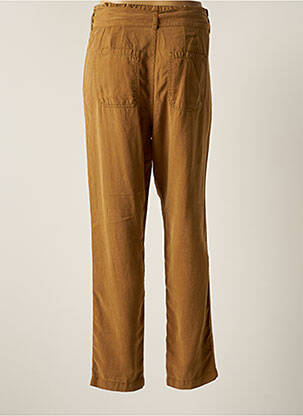 Pantalon droit tissage popeline taille normale marron TEDDY SMITH femme