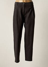 Pantalon chino fermeture zippée sous rabat boutonné taille normale gris SCHOOL RAG femme